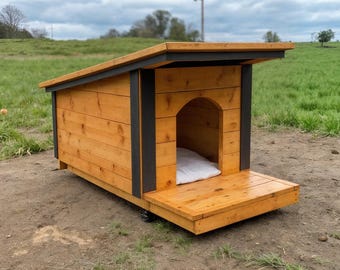 CNC犬小屋の設計図：DIY屋外木製犬小屋、大小サイズ - Etsy 日本