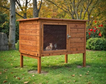 Rabbit Hutch & Chicken Coop Plan: Small Cage Woodworking plans (Digital Download)