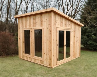 12x12 lean to Shed plan, Outdoor Office Studio, Patio Storage (PDF Plans)