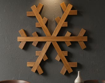 DIY Wooden Snowflake Build Plan, Christmas Decor | Holiday Decorations