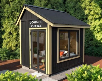 8x10 Garden Shed Plan: Office storage shed (PDF Download)