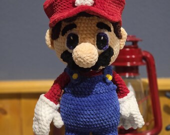 Handmade Crochet Plumber Man!