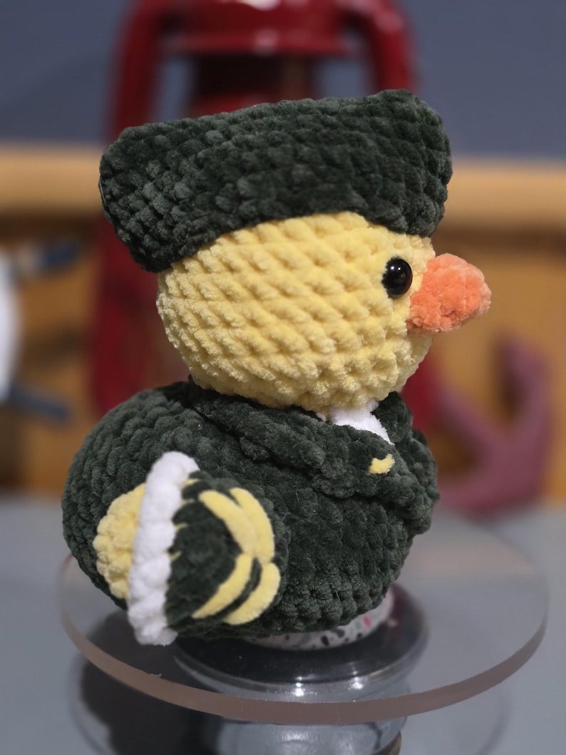 Handmade Crochet Military Ducks Cruise Jeep USAF Airforce Army Navy Marines image 18