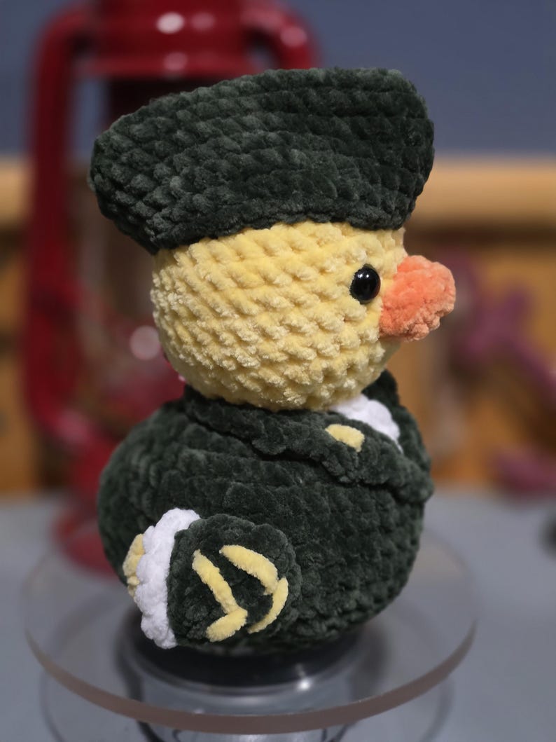 Handmade Crochet Military Ducks Cruise Jeep USAF Airforce Army Navy Marines image 10