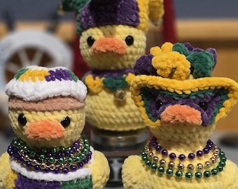 Handmade Crochet Mardi Gras Ducks Cruise