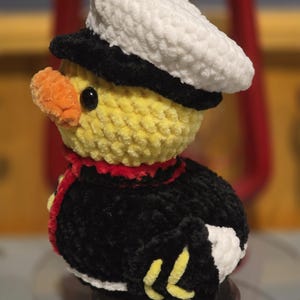 Handmade Crochet Military Ducks Cruise Jeep USAF Airforce Army Navy Marines image 7