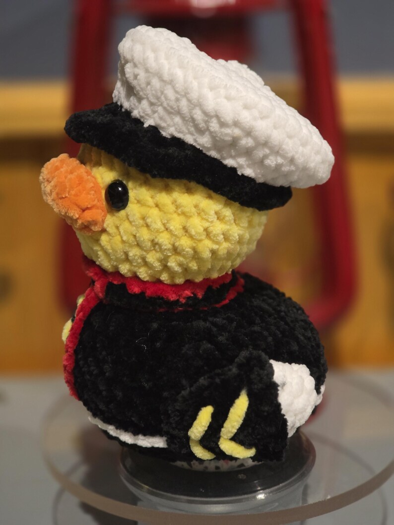 Handmade Crochet Military Ducks Cruise Jeep USAF Airforce Army Navy Marines image 7