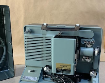 Vintage Argus Showmaster 500 Model 450 8mm Movie Projector w/ Case | Retro Film Projector Home Cinema