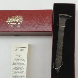 CP Rail 100-Year Anniversary Railway Spike: Authentic Canadian Pacific Collectible
