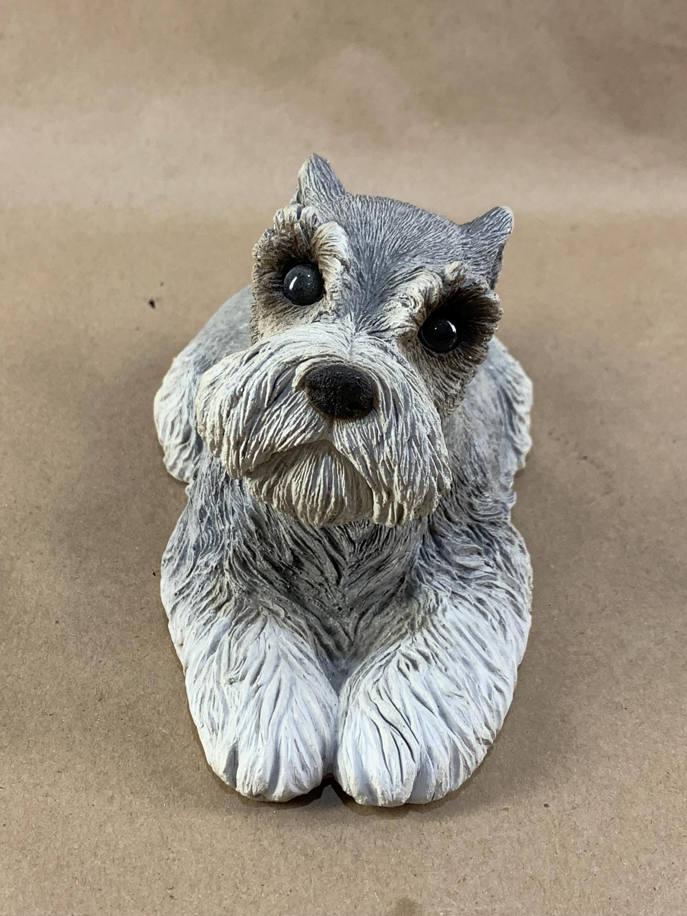 Vintage Sandicast Schnauzer Gray Dog Figurine | Sandra Brue