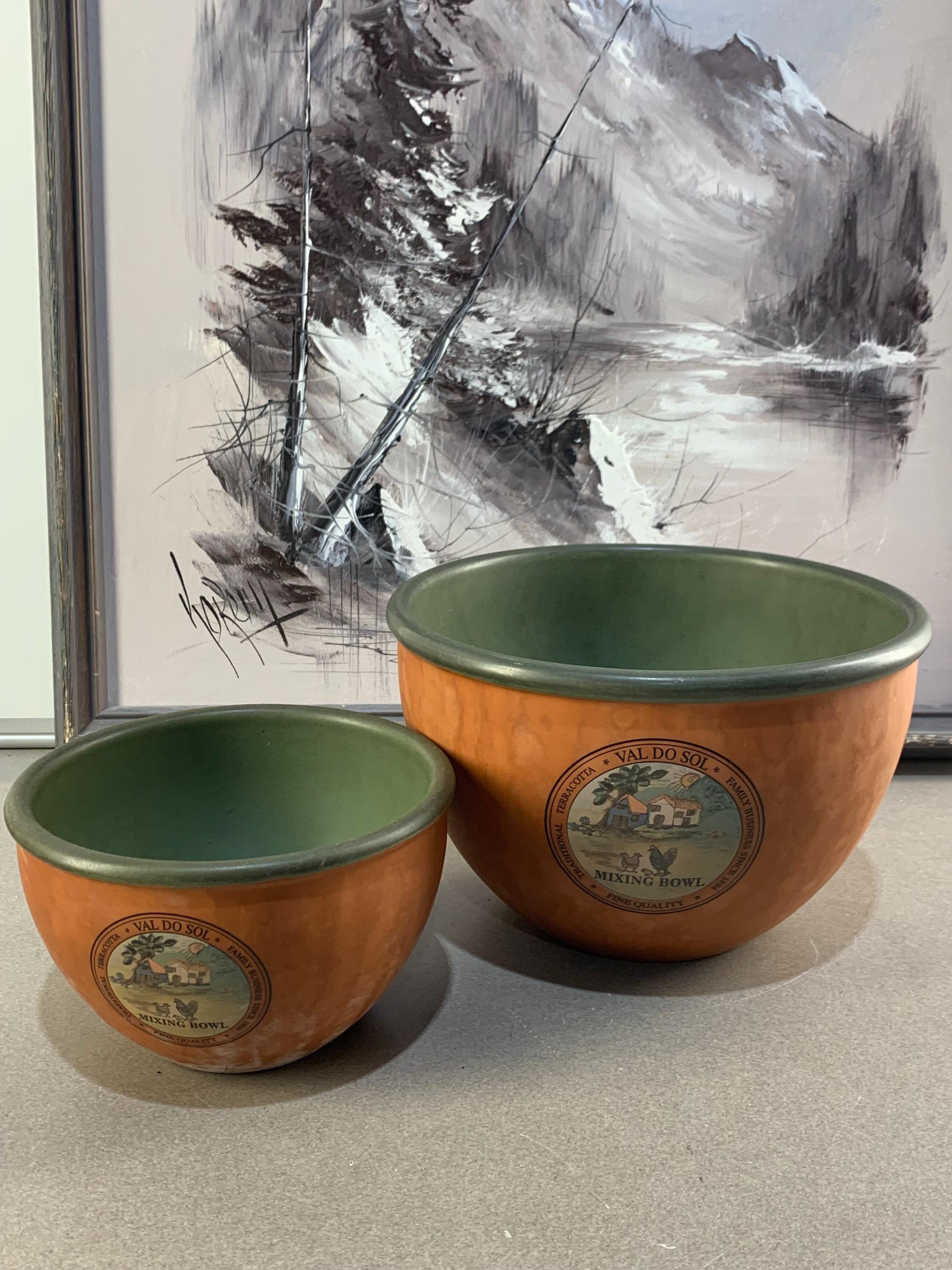 Val Do Sol Terra Cotta Mixing Bowls | Rustic Portuguese