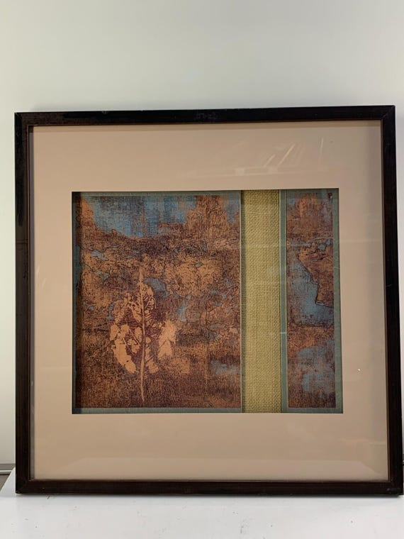 Vintage Abstract Serigraph Print | Mid-Century Modern Style Wall Art | Collectible Graphic Art