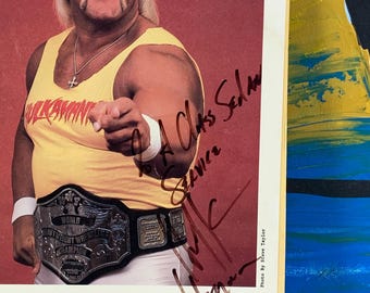 Hulk Hogan Signed Autograph Photo | 1980s Wrestling Legend | WWE