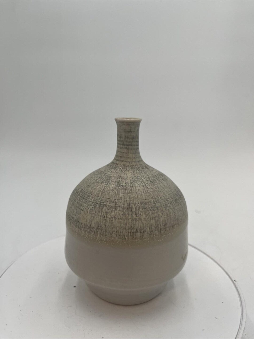 ヴィンテージ手作り陶器花瓶 5.5インチ | 素朴なスタジオセラミック