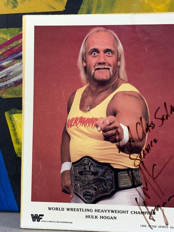 Hulk Hogan Signed Autograph Photo | 1980s Wrestling Legend | WWE