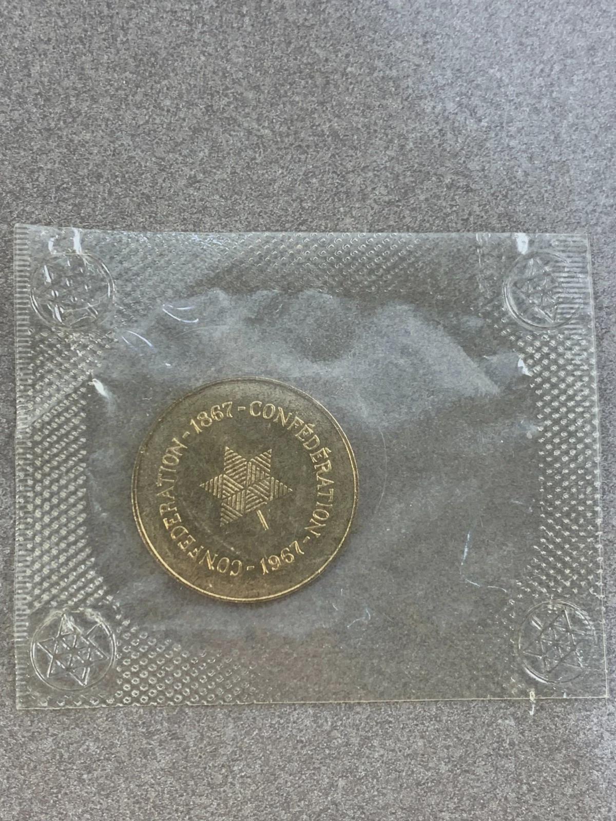 1867-1967 Canada Confederation Brass Token Coin | Centennial