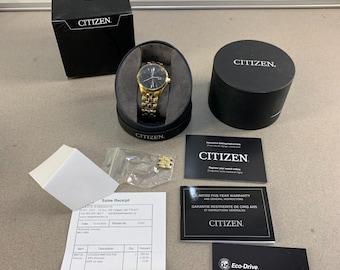 Citizen Corso Eco-Drive Watch | Stainless Steel Black Dial | Men’s Dress Watch | Complete in Box