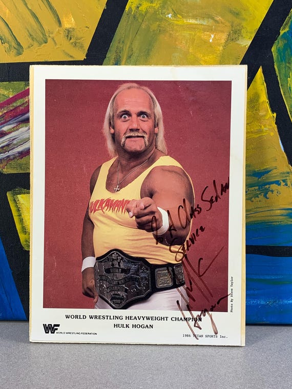 Hulk Hogan Signed Autograph Photo | 1980s Wrestling Legend | WWE