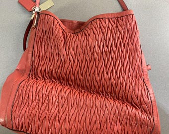 Coach Madison Phoebe Leather Shoulder Bag | Vintage Designer Handbag Large Tote Purse Classic Pink