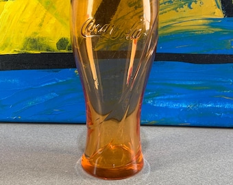 Coca-Cola Orange Glas | mcdonald's exclusive Ltd Edition | Relief Schriftzug Sammlerstück