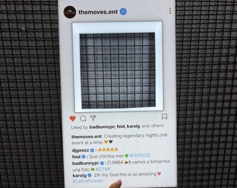 Social Media Photo Frame with LED Backlight — Interactive Event Decor for Photo Booths, Parties & Brand Experiences, Frame for Parties