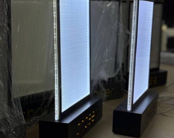 A4 LED Light Stand for Menu or Sign – Illuminated Acrylic Display with Base for Restaurant, Cafe, Shop or Office