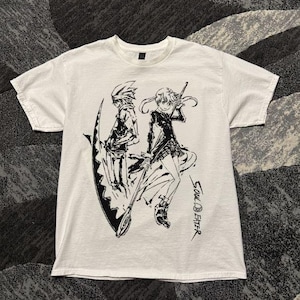 T-shirt d&#39;anime inspiré de Soul Eater, t-shirt en coton épais unisexe de Style Y2K unique Halloween vintage, cadeau pour les fans d&#39;anime, chemise de costume d&#39;halloween