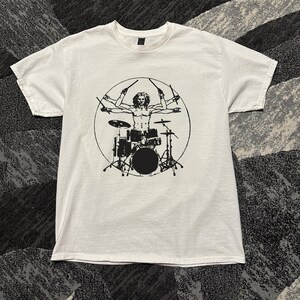 Heavy Metal Drummer Graphic Tee: Rockstar Music Fan Shirt