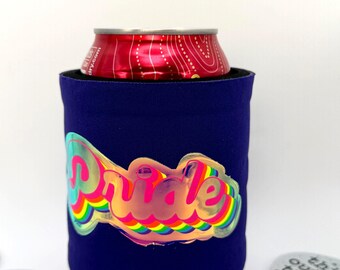 Pride Can Cooler | LGBTQ+ Slap Around Beverage Insulator | Rainbow Accessory