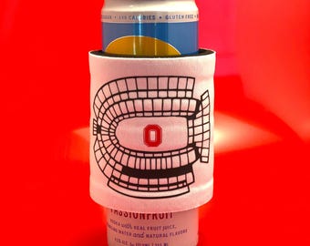 Ohio Stadium Slap Wrap Can Cooler | Buckeye Tailgate Essential