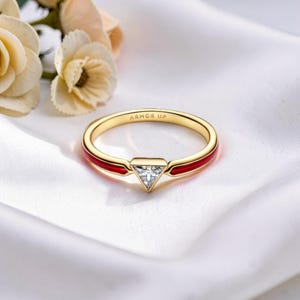 Iron Man Ring in 14k Gold Plated, Iron Man Ring for Women, Jewellery Ring, Superhero Ring Gift for Her, Iron Man Jewellery image 2