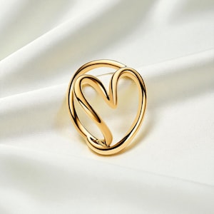 Gold Heart Ring, Organically Shaped Ring, Jewellery For Women, Gift for Her