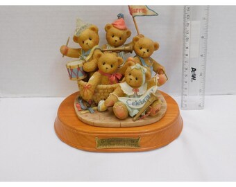Cherished Teddies Five Year Anniversary Strike Up the Band Figurine 1996