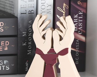 Dark Romance Bookshelf Decor | Bound Hands Display Stand | Spicy BookTok Gift | 3D Sign