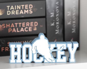 Hockey Romance Schriftzug | Bücherregal Deko