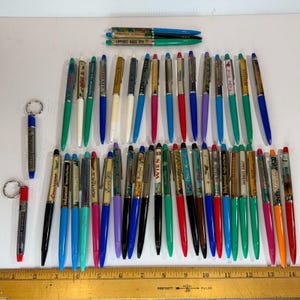 VTG Lot 44 Dänemark Floaty Pens Schlüsselanhänger Kanada USA Texas Ca Florida Boston LESE