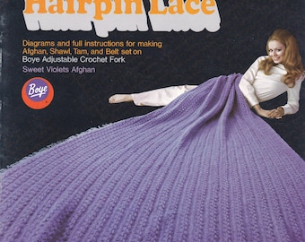 Hairpin Lace Afghan, Shawl, Tam, and Belt Instructions - DIGITAL PATTERNS