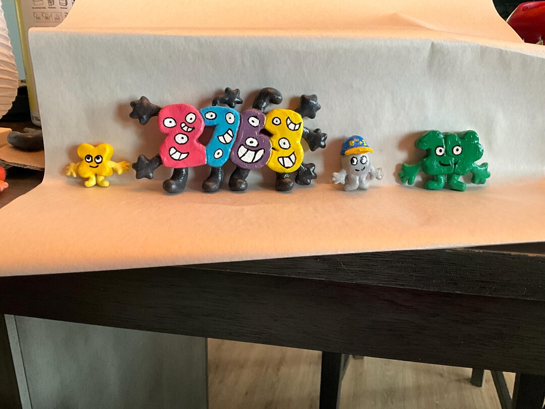 Hand Made, Hand Painted Clay Algebralians From BFDI - Etsy