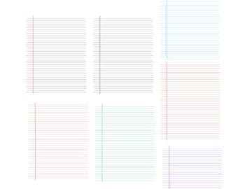 Notebook Paper | Digital Download | School Lined Paper PDF | Printable Notebook Sheet | Scrapbook and Craft Background