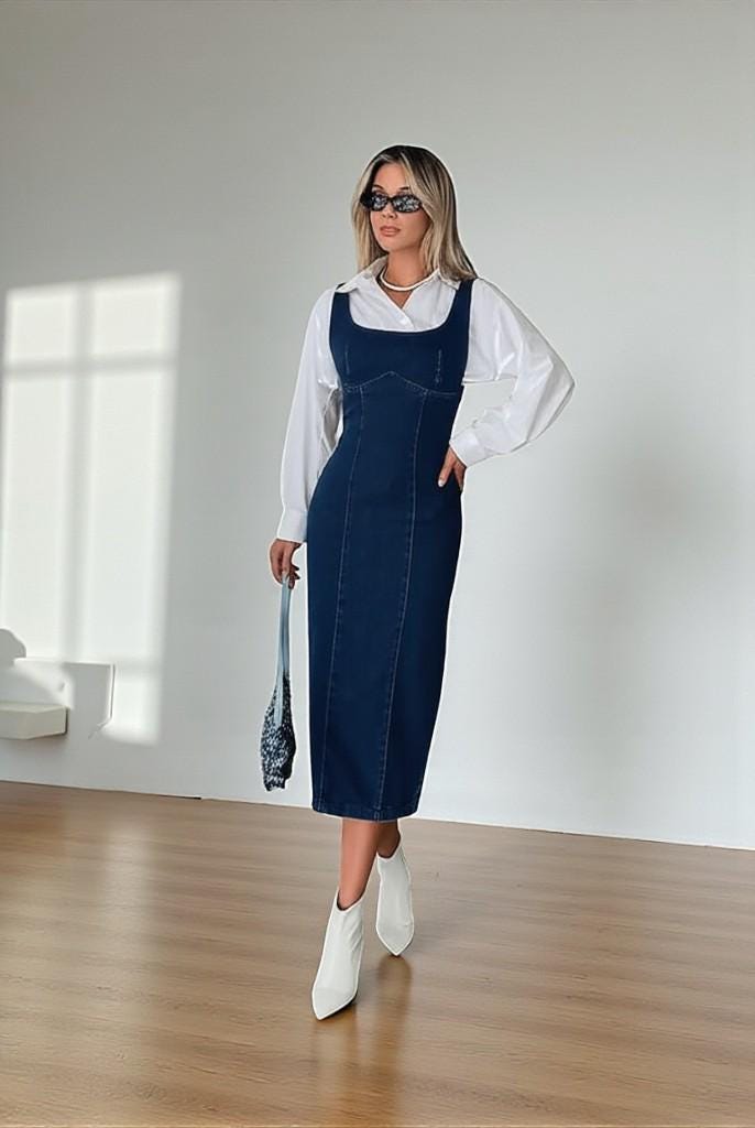 Vestido Vaquero Pichi Vaquero Largo Vaquera Outfit Pichi Vaquero