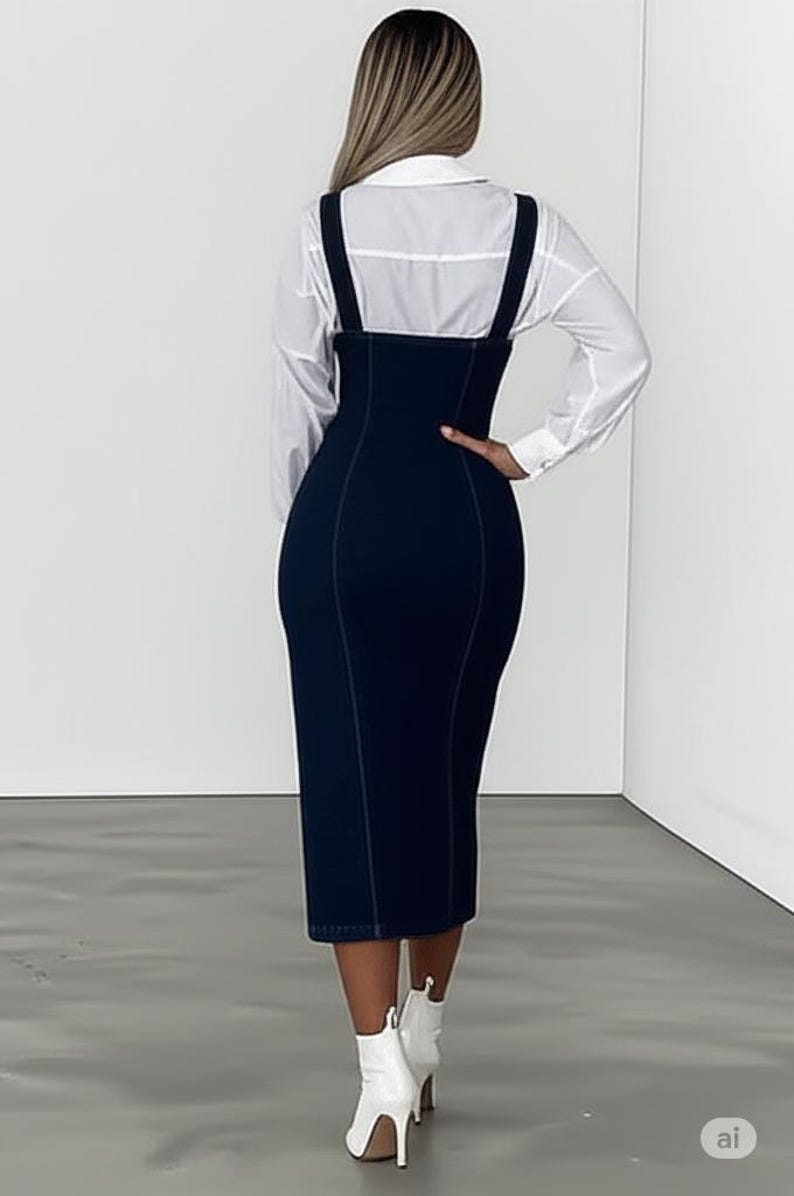 midi slip dress Silky Sleek Satin & Windsor US Size:Custom size Long Denim Dress, Long DT_2025-07-06_2025-07-10_#f3789b_#ffffff_KJOLE15
