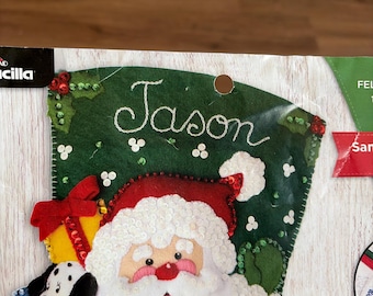 Filz Weihnachtsstrumpf Handgemachte Dekoration Urlaub Mantel Anzeige Santa Design Tier Thema Haustier Freundlich Familie Andenken Traditionelles Geschenk