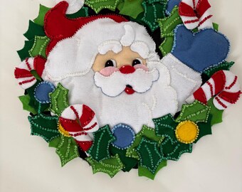Weihnachtsmann Weihnachtskranz Urlaub Dekoration Handgefertigte Weihnachten Tür Display Festliche Herzstück Jolly Design Traditionelles Dekor Achtzehn Zoll