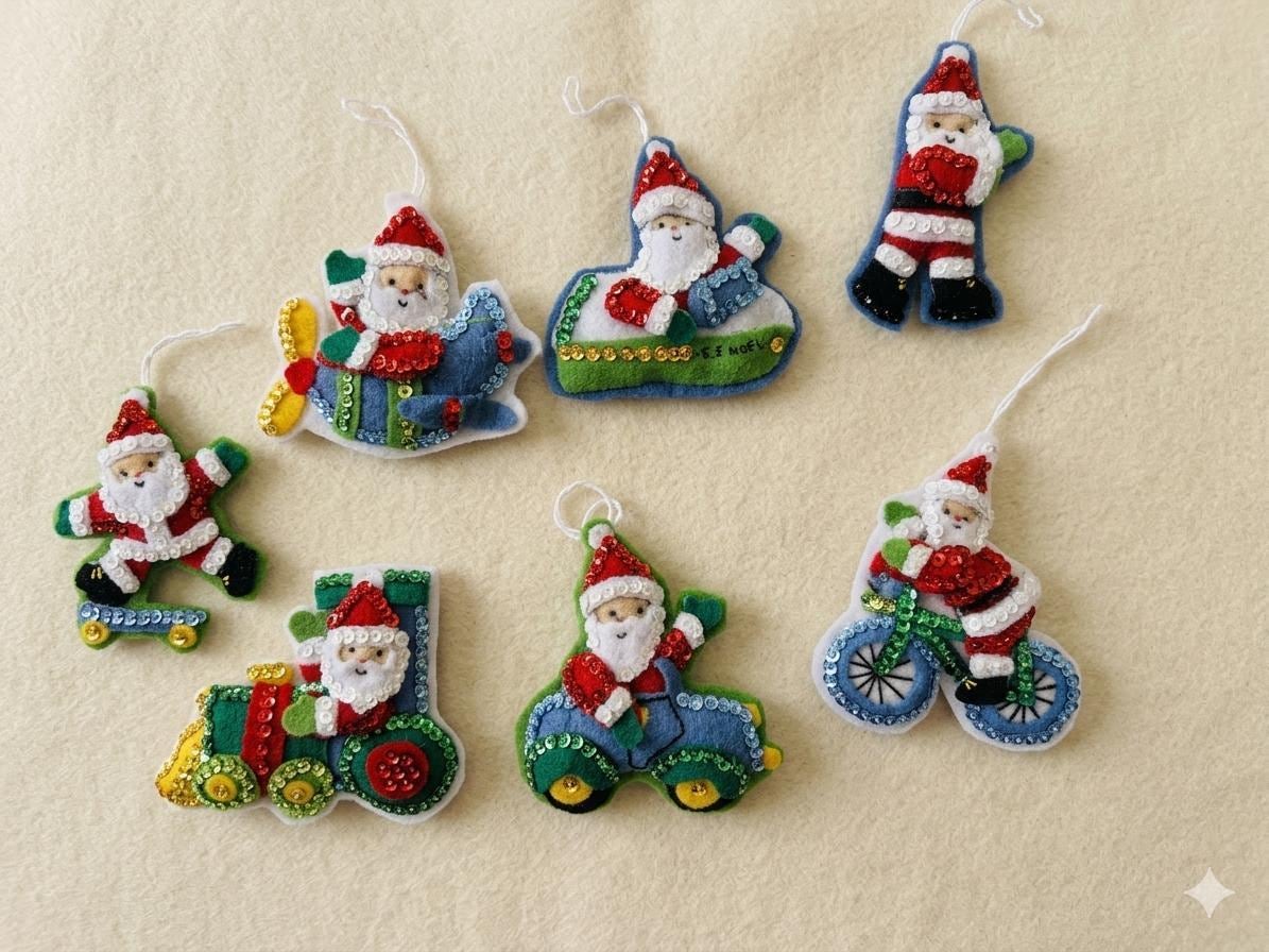 Bucilla Santa Felt Ornament - Etsy