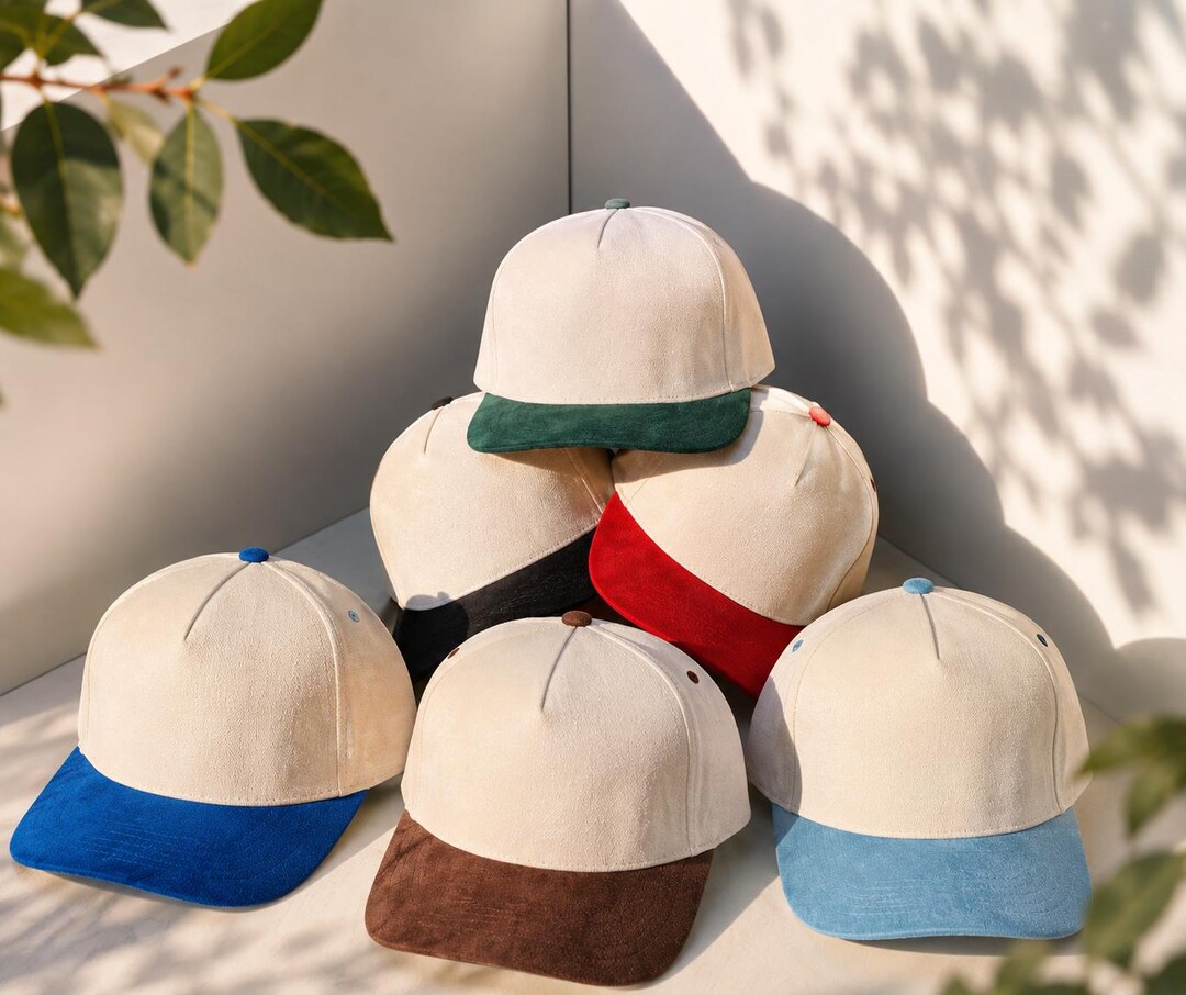 Custom Two-tone Suede 5 Panel Snapback Hat – Unisex Blank Cap - Etsy