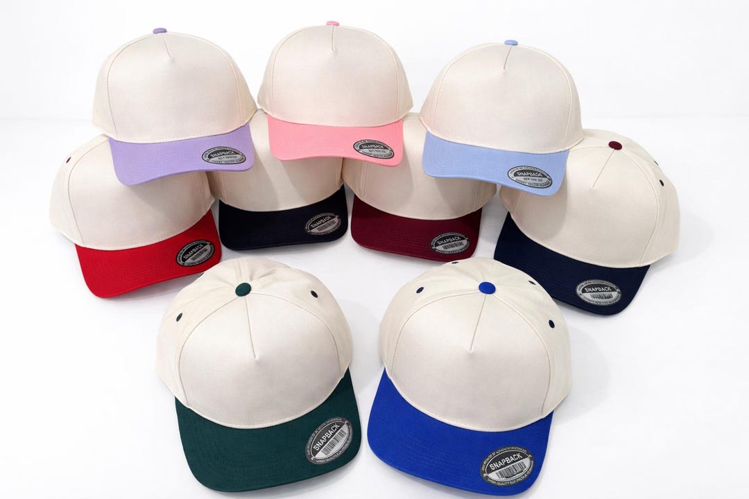 Adjustable 2 Tone Canvas Snapback Hat - Vintage Trucker Cap Funky Junque Trucker Hat – Vintage Two-Tone Snapback  main image 3