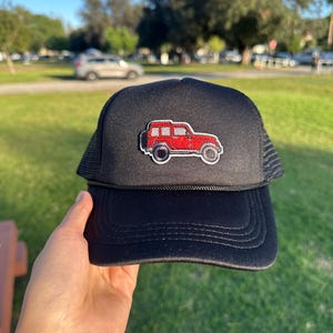Kids Car Patch Trucker Hat, Adjustable Snapback
