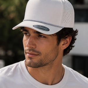 Blank 5-Panel Hat: Customizable Snapback with Rope & Laser Vents