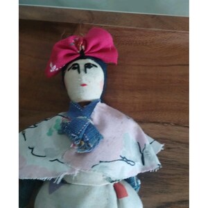 VTG Mexican Cloth Doll 10 Inches Tall image 3