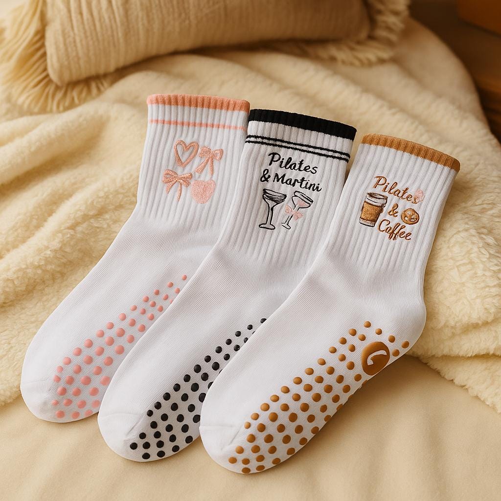 Oysho - Lot De 2 Paires De Chaussettes De Yoga Et Pilates Classiques En Coton Melange Noir